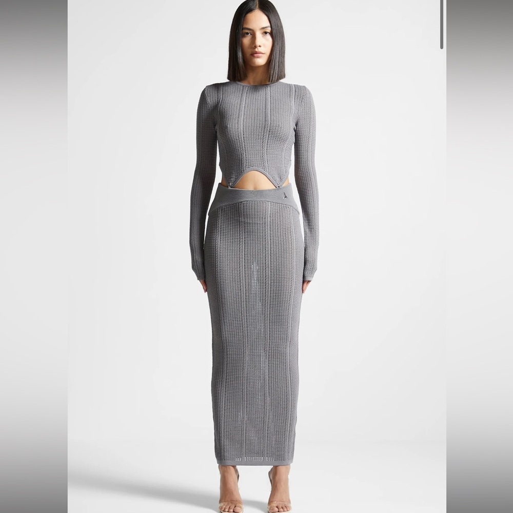 Manière De Voir KNITTED MIDAXI DRESS